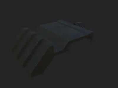 45 Degree Canted Rail PBR Free 3D model