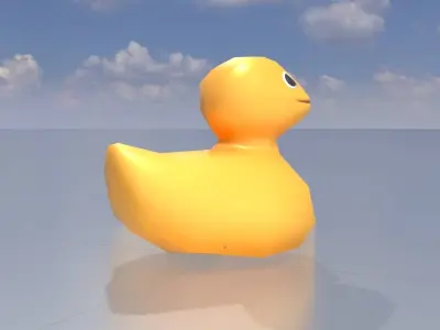 Low-Poly Rubber Duck Free low-poly 3D model