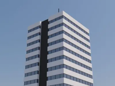 Modern Building Exterior Skyscraper 5 3D model