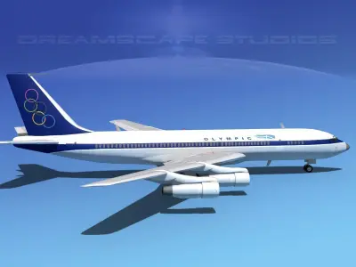 Boeing 707 Olympic 3D model