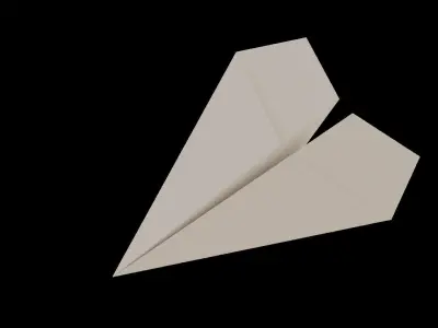 Paper Plane Low-poly 3D model
