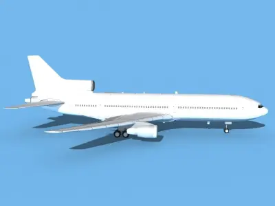 Lockheed L1011 Unmarked 2 3D model