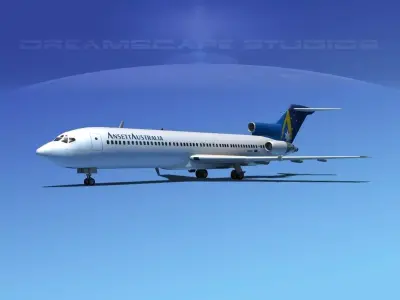 Boeing 727-200 Ansett Australia 3D model
