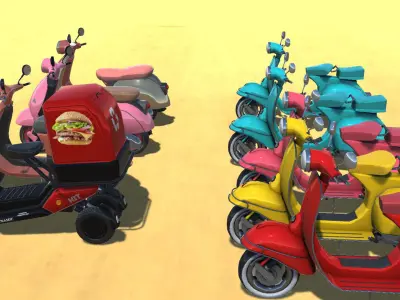 Scooter Models 3D model