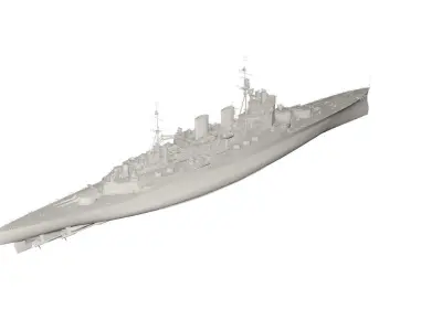 Military ship 3D model