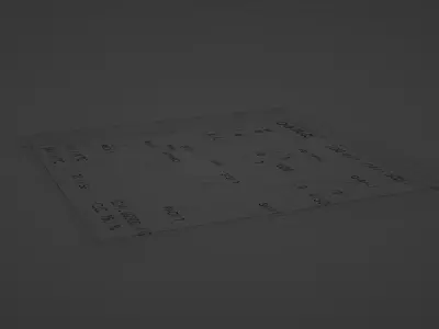 Secondary electronic centralised aircraft monitoring  3d Model 3D model