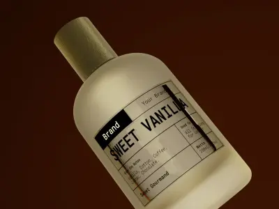 Realistic Perfume Bottle 3D Model Sweet Vanilla 3D model