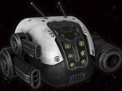 Sci-fi Tactical Drone Low-poly 3D model