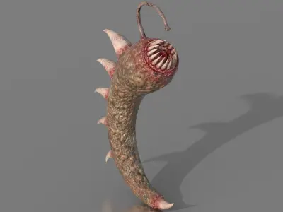 Under Water Monster PBR Low-Poly Game Ready 3D Model Low-poly 3D model