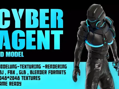 scifi soldier Low-poly 3D model buy