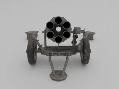 15 Cm Nebelwerfer 41 Rocket artillery Low-poly 3D model
