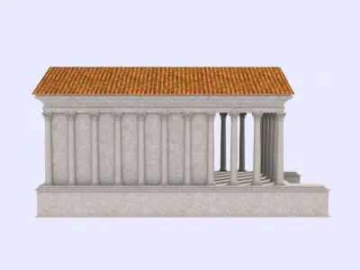 Roman temple 3D model