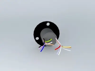 Slip Ring with Flange - 22mm diameter, 12 wires, max 240V @ 2A Free 3D model