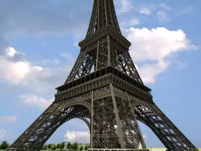 Eiffel Tower High Detailed 3D model
