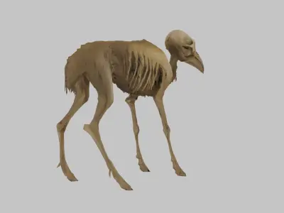 3D Model of a Stylized Deer Skeleton Low-poly 3D model