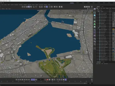Ras al-Khaimah - 3D City Model Low-poly 3D model