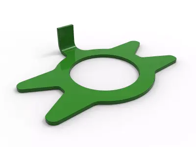 Locking tab washer 3D model