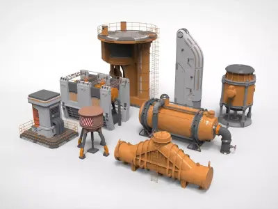 sci fi props 4 3D model