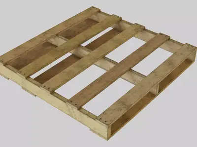WoodenPalleteOldDirt wooden pallet Low-poly 3D model