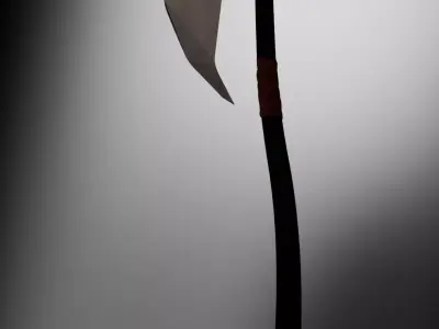 Crimson Oath Fantasy War Axe 3D model