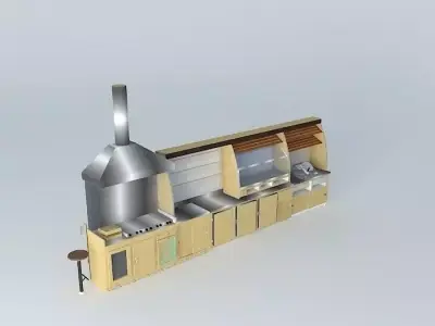 Kit116 Desk wall by Alex Marques Free 3D model