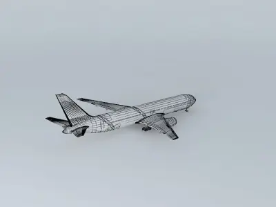 GoldenJet Boeing 767 308 American Tundra Free 3D model