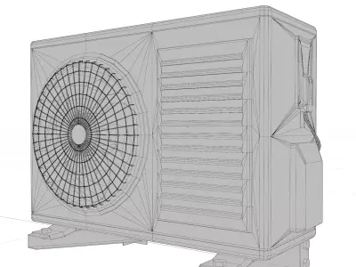 Dirty outdoor AC Low-poly 3D model