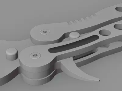 Butterfly knife 3D model