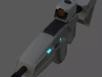 Sci-Fi Gun Game-Ready 3D Weapon Low-poly 3D model