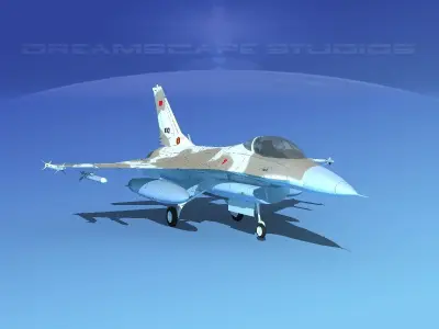 Gen Dyn F-16A Falcon Morracco 3D model