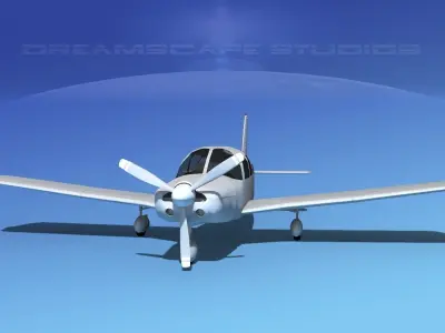 Piper Cherokee Six 260 Bare Metal 3D model