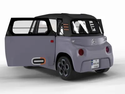 Citroen Ami 2020 3d model HQ interior 3D model