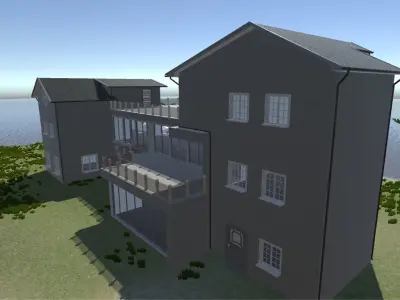 Modern Bungalow for Unity Free 3D model