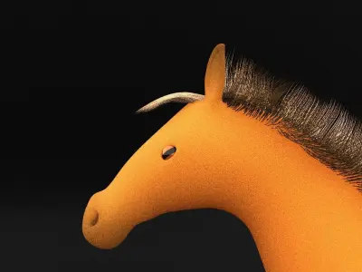 Horse orange 3D model