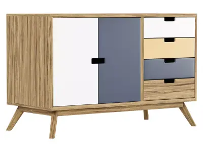 Nordic chest of drawers Free 3D model
