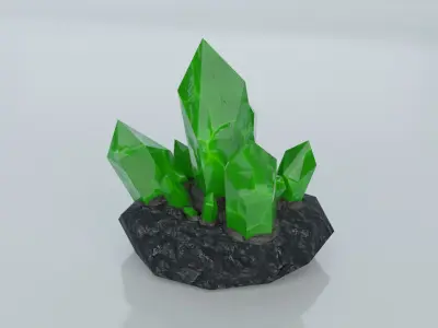 Resources Pack - Crystals Low-poly 3D model
