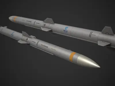 PL-15 AA Missile Low-poly 3D model