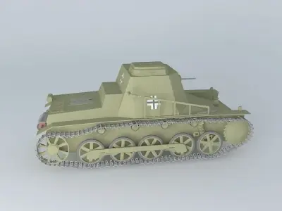 SDKFZ 265  Small Panzerbefehlswagen Ausf A German Command Tank 3D model