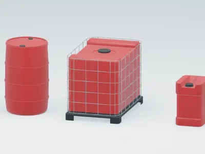 water tanks canister Low-poly 3D model