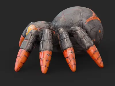 Tarantula Cartoon Low-poly 3D model