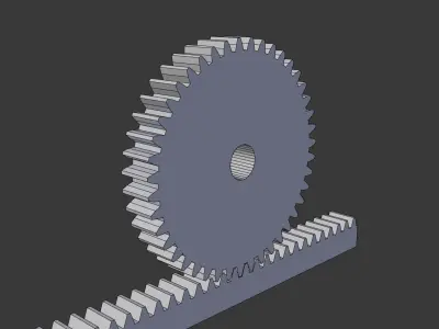 pinion rank 3D model