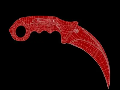 Karambit sci-fi katana 3D model