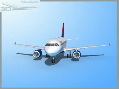 Falcon3D A319 Delta 3D model