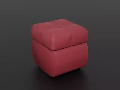 padded stool Free 3D model