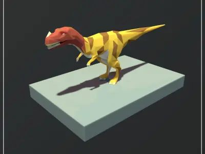 Low Poly Dinosaurs Pack Low-poly 3D model