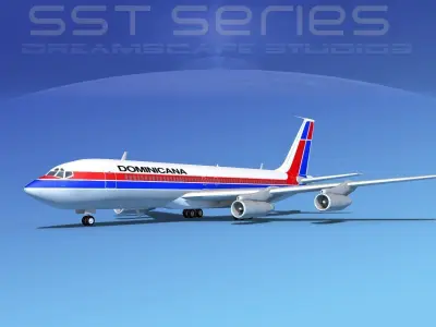 Boeing 707-320 SS Air Dominicana 3D model