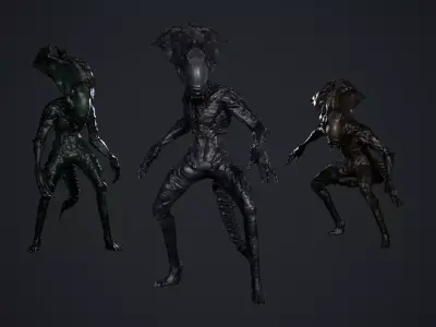 Alien Monster 5 Low-poly 3D model
