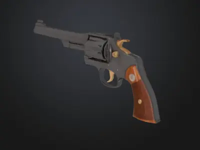 Revolver 44 magnum 3D model