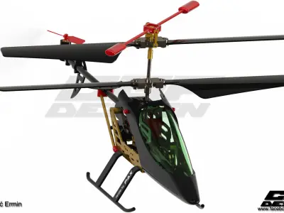 CGPdesign academyHelicopter toy- design by Huskic Ermin Free 3D model