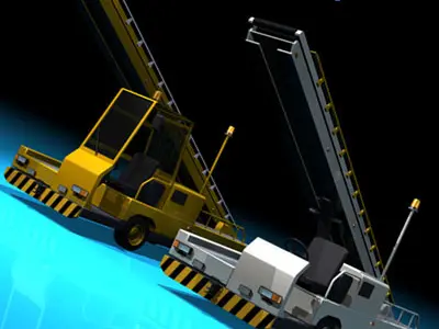 Airport baggage loader vehicle 3D model